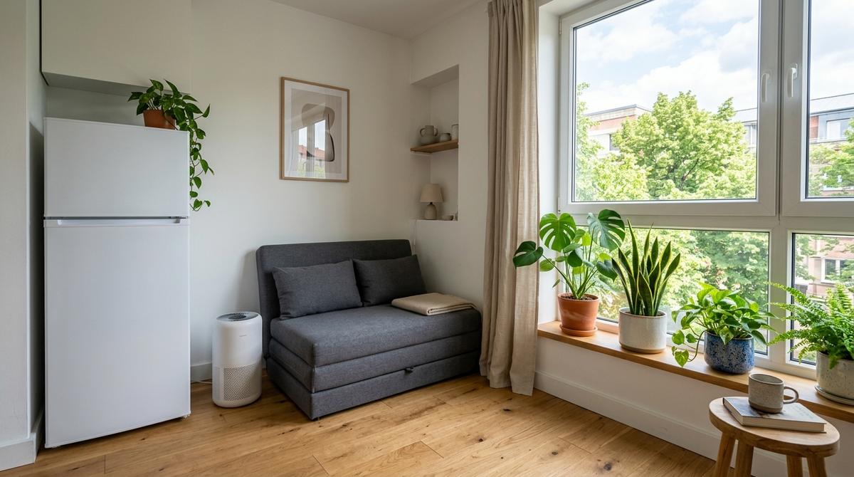 Air purifier in a small apartment