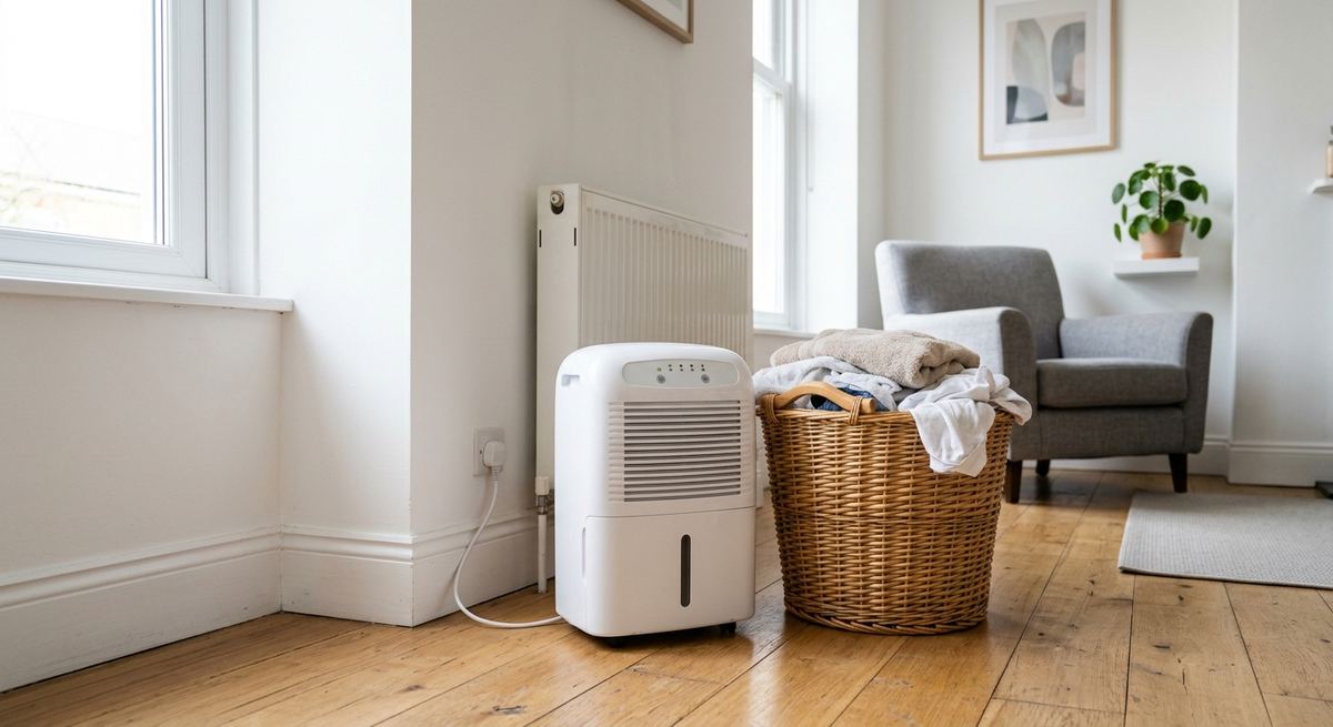 A budget dehumidifier in a small apartment