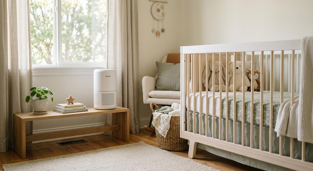 An air purifier in a nursery